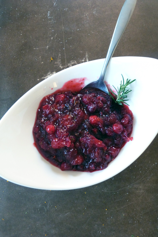 Post image for Cranberry Sauce with Rosemary and Clementine