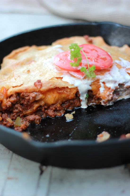 Sloppy Joe Cheddar Pie