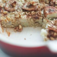 Banana Walnut Oatmeal Bake